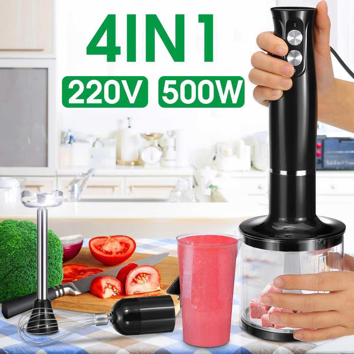UK EU Food Mixer Mini Portable Juicer Family Muti Use High Speed Blender Set 500W 600W Food Processor 4 in 1