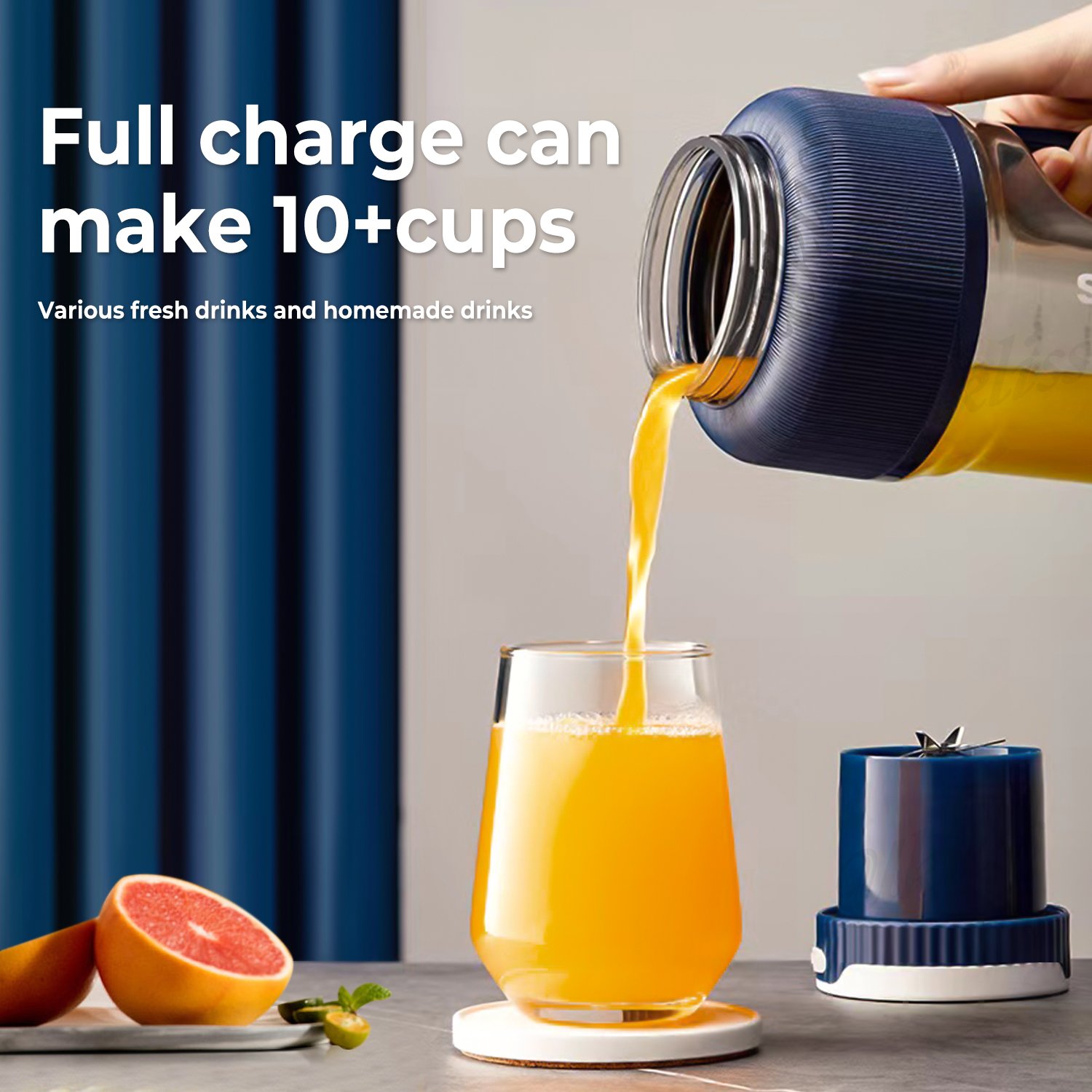 Portable Juicer Bottle Blender New Design 1000ML Rechargeable Portable Blender