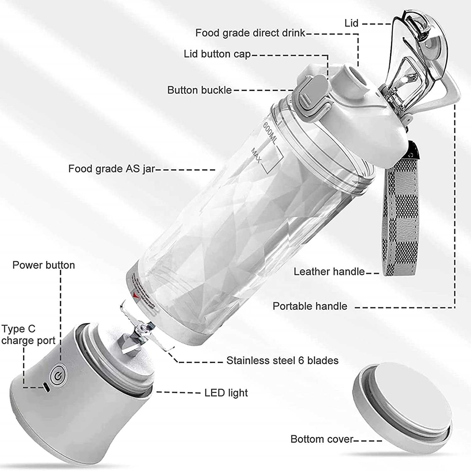 portable blender fruit mixers cup custom logo blenders portable fresh juice mixer blender