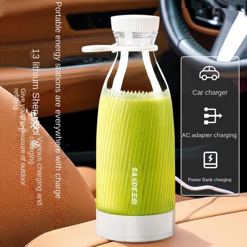 2023 new design 500 ml fresh juicer blender outdoor portable juice blender large capacity bottle blender rechargeable 1400 mA ba