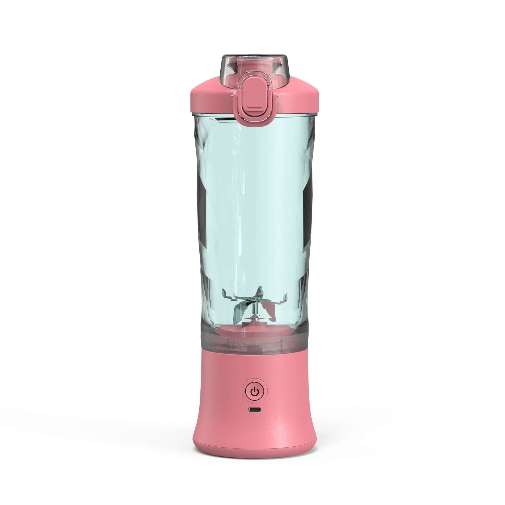 2024 Big Capacity New Product Idea Unique Design 600ml Portable Personal Black Blender Waterproof For Home Use With Drink Lid