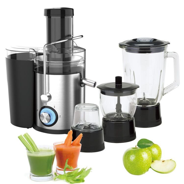 Home use kitchen appliances electric stainless steel multi function food processor juicer blender with chopper grinder