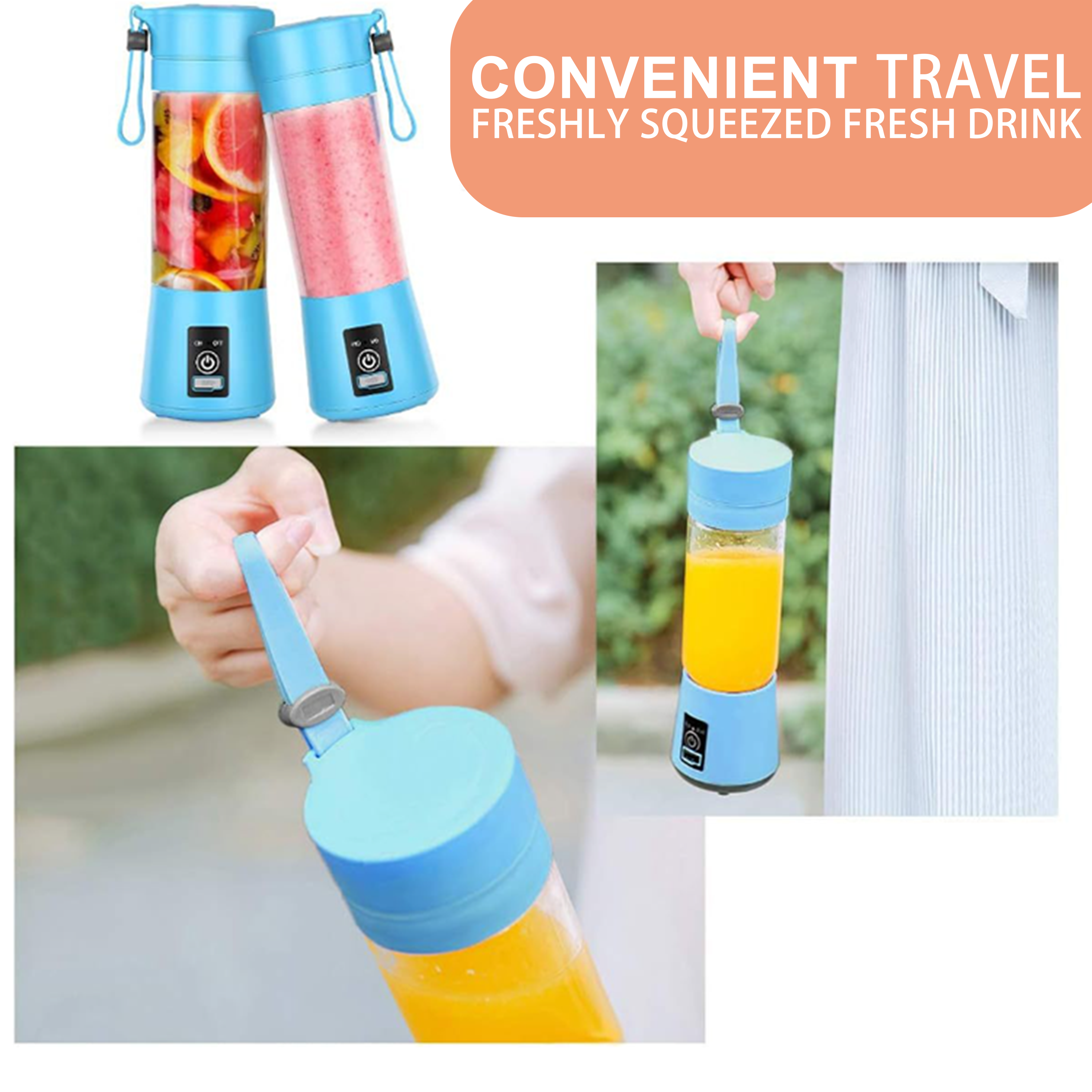 Factory wholesale Mini Fresh Juice Juicer Mixeur Fruit Mixer Bottle Liquidificador Licuadora Portatil Smoothie Portable Blenders