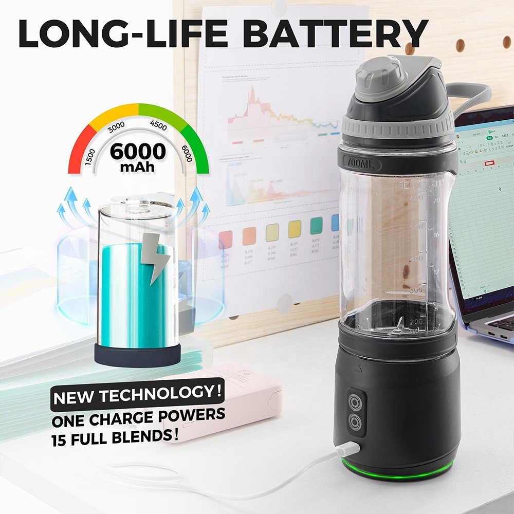sports blender portable bottle fruit juicer USB type-C rechargeable personal portable smoothie blender