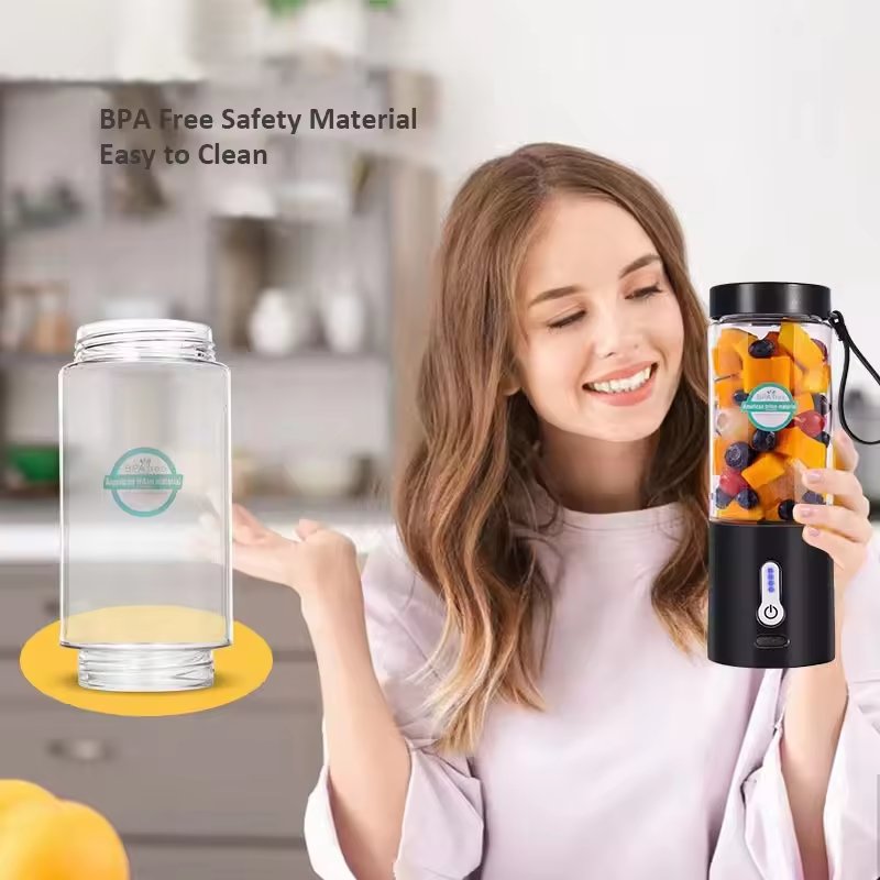 Portable Blender 530ML Rechargeable USB Juicer Cup Fruit Mixer Smoothie Juicer Blender