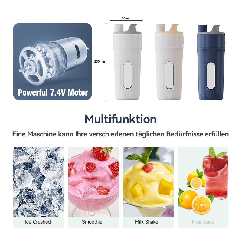 On The Go Cup 10 Blades Multi-function Juicer Mixer Grinder USB Rechargeable Mini Juicer Bottles Portable Juicer Blender