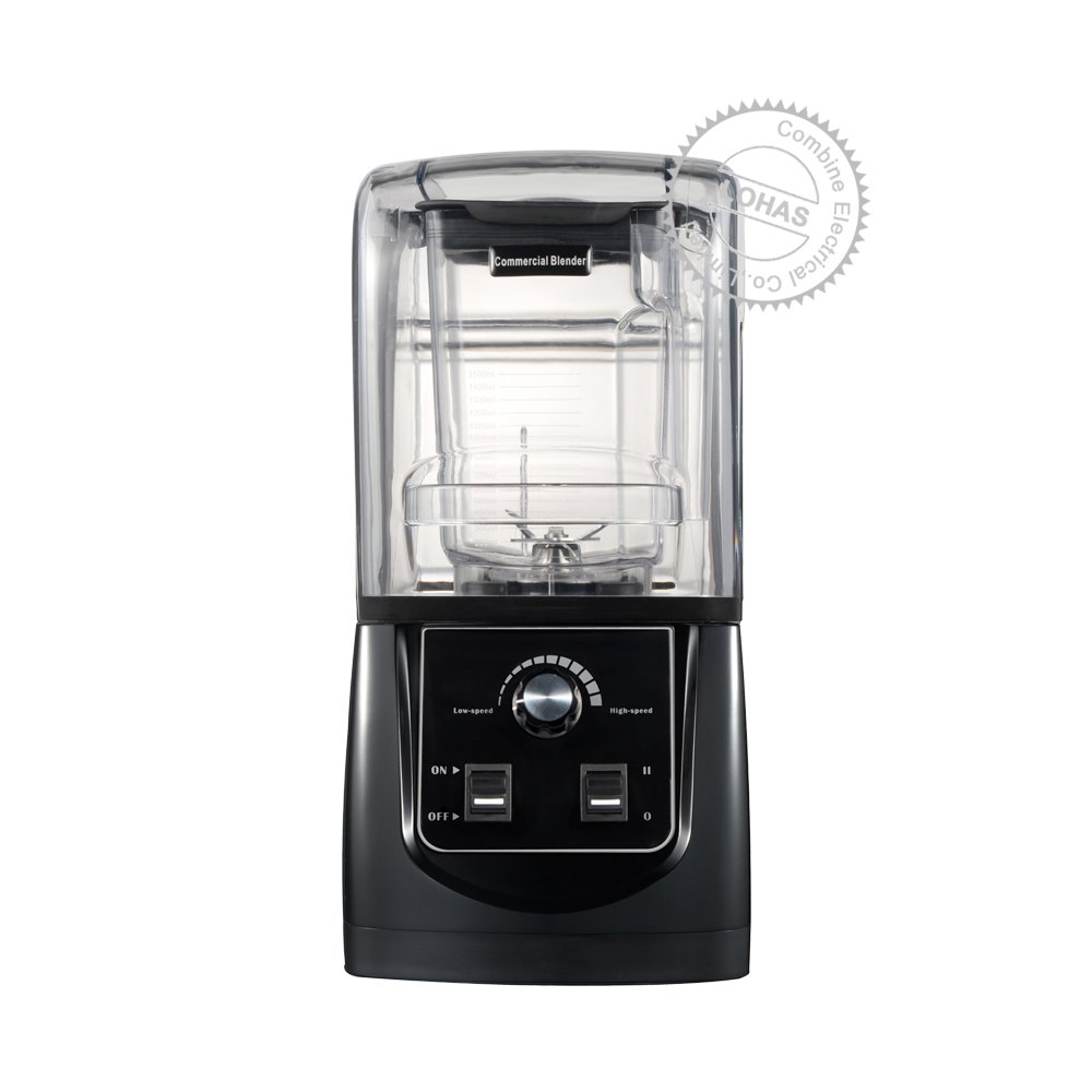 quiet frozen fruit 2 in 1 commercial bar blender with sound cover enclosure