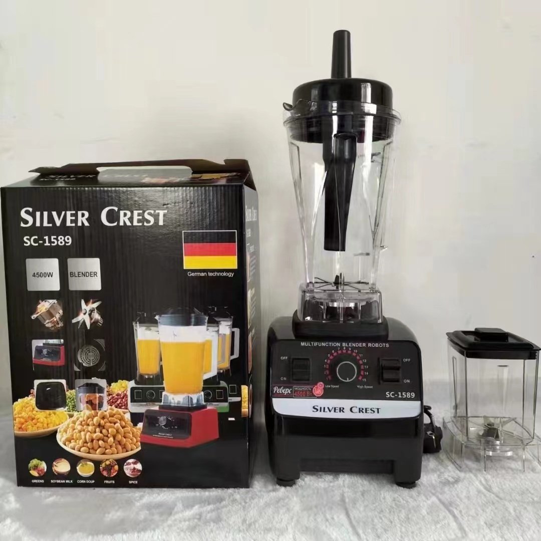 4500W 5500W High Speed 2 In 1 Heavy Duty Commercial Mixer Smoothie Juicer Food Processor Silver Crest Blender
