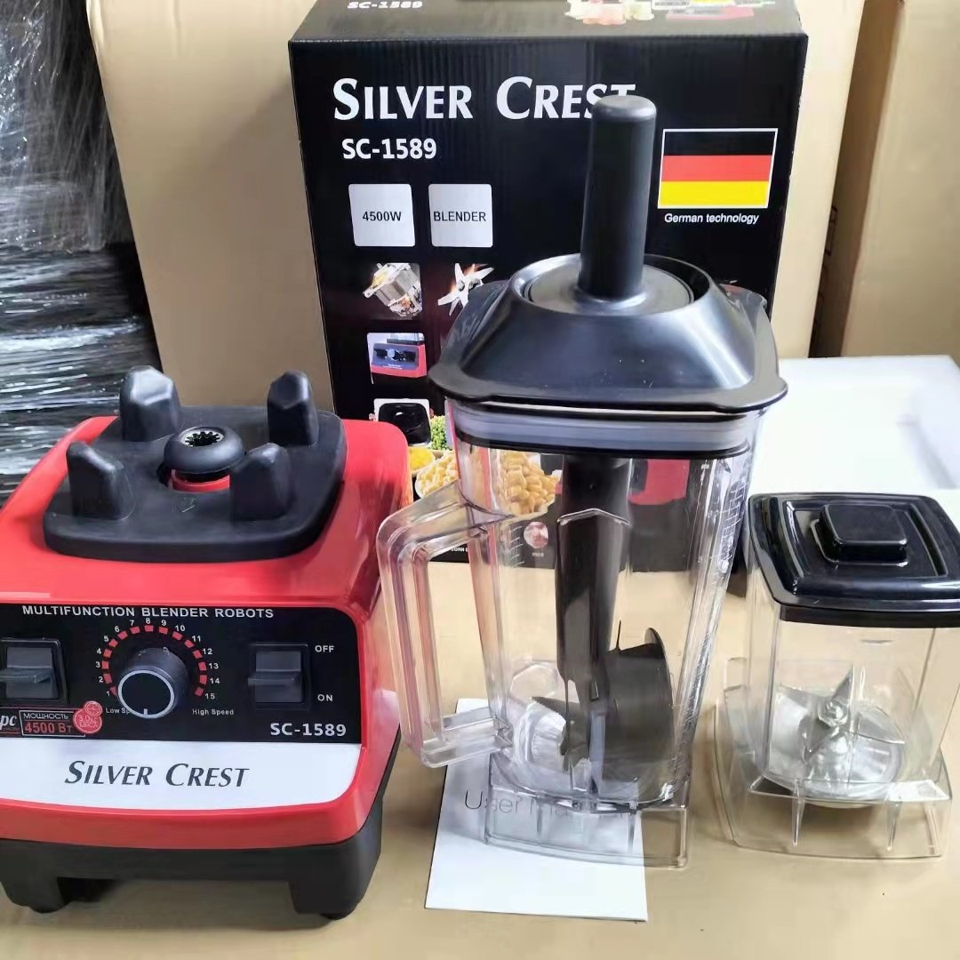 4500W 5500W High Speed 2 In 1 Heavy Duty Commercial Mixer Smoothie Juicer Food Processor Silver Crest Blender