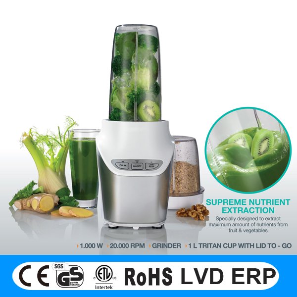 1000W home use powerful all in 1 blender mixer with grinder chopper food processor protein shake juicer blender adjustable speed