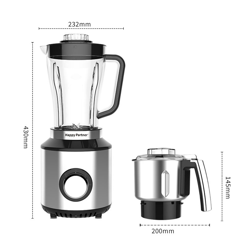 Happy Partner Commercial Mixer Grinder Heavy Duty Machine Portable Ice Smoothie Blenders food processor