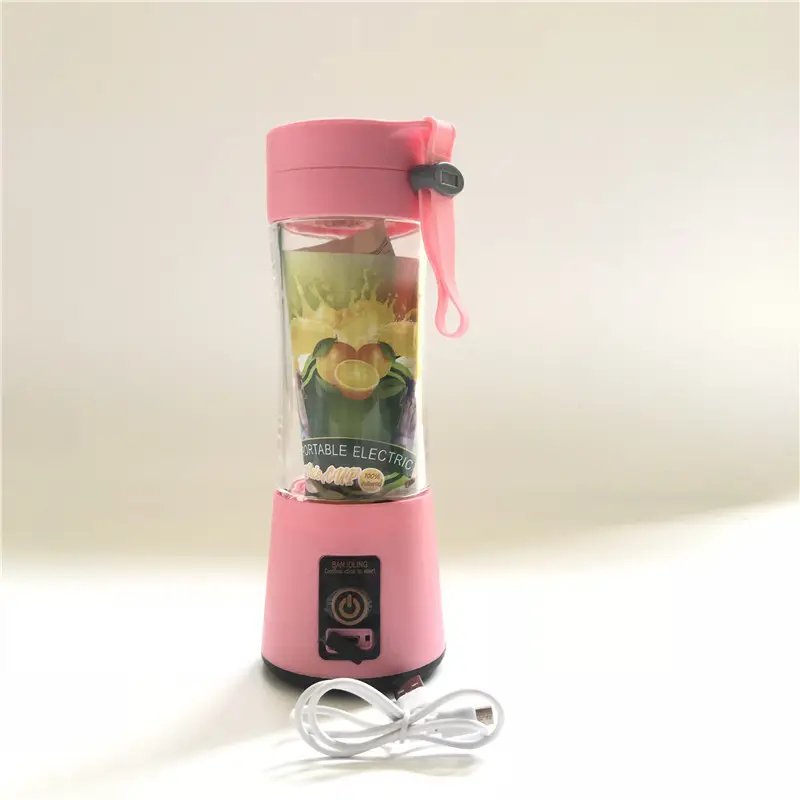 Electric Mini Bottle Blender Home Usb 6 Blades Fruit Juicer Cup Machine Rechargeable Wireless Portable Blenders