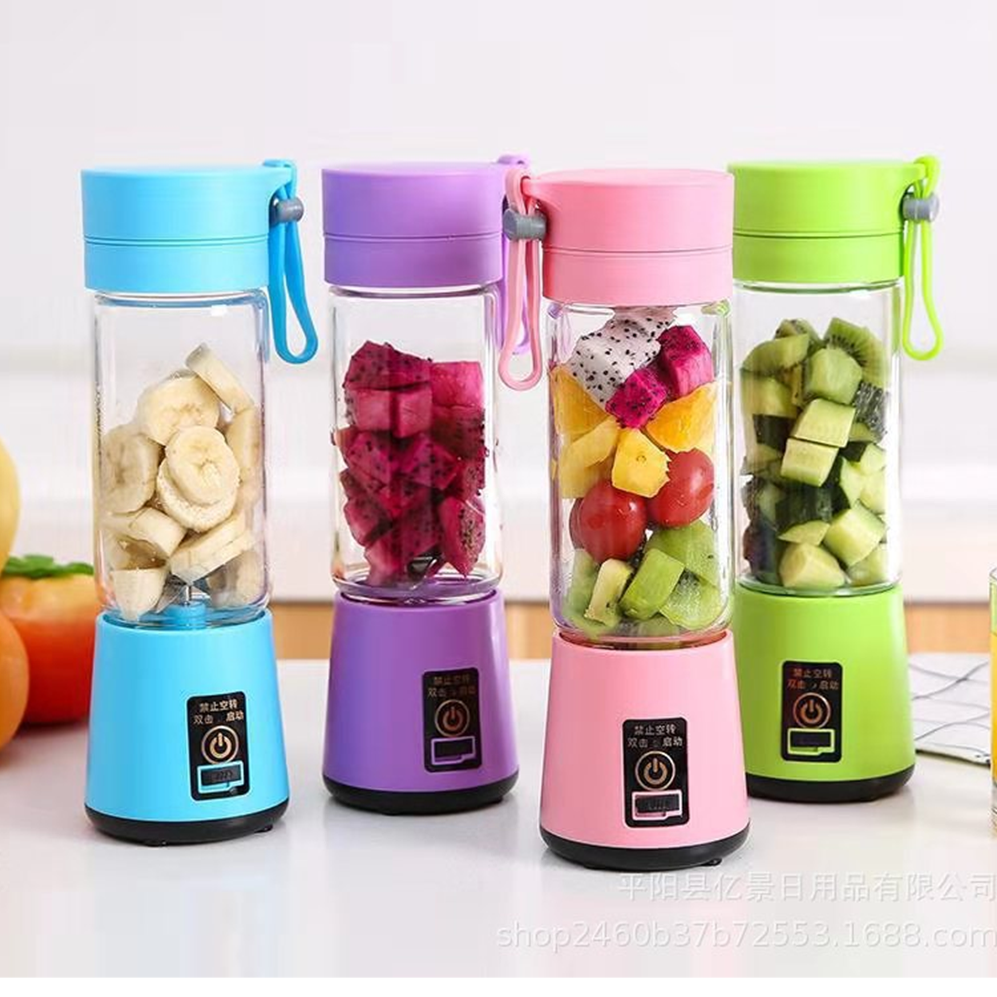 Custom Logo Fresh Juice Portable Blenders and Mini Fruit Smoothie Milkshake Mixer Bottle Blander Licuadora Portatil Juicer
