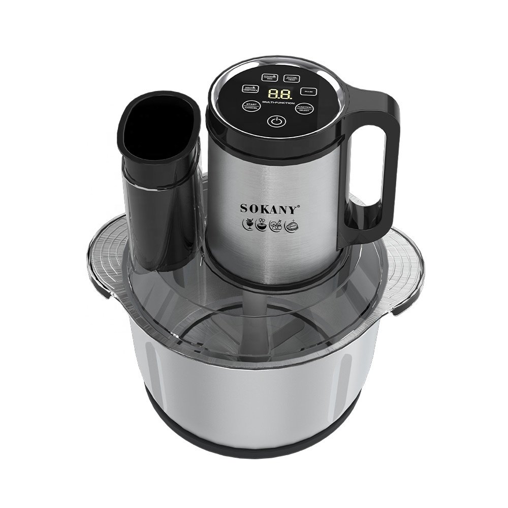 sokany 6 in 1 food Machine LCD 5.5L Meat Chopper Fufu Pounding Blender Portable Multifunction Electric Meat Grinder