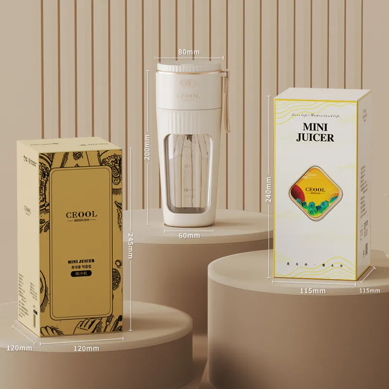 Creative Design Portable Blender and Mixer 10 Blades Batidora Licuadora Portatil USB Rechargeable Fresh Juicer Bottle With Straw