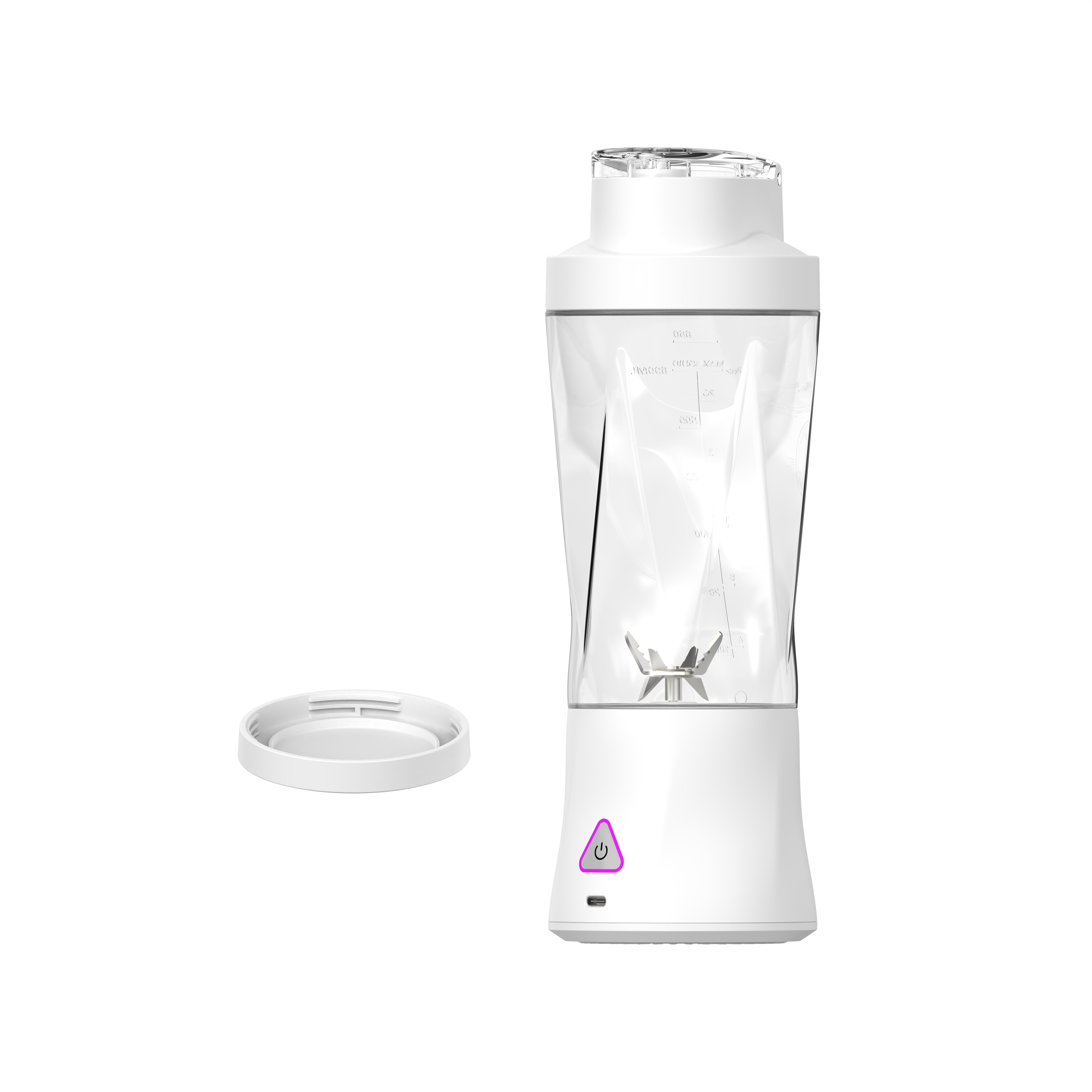 Ligkevan High Power 360W 700ML Portable USB Rechargeable Mini Juicer Cup Personal Blender for Smoothies Shakes Portable Blender
