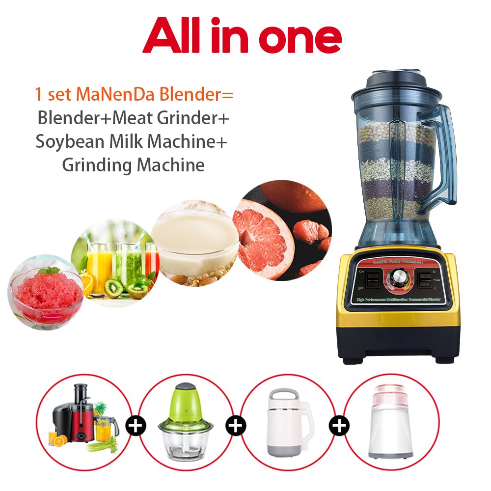3.9L Big Powerful Smoothies Large Commercial Blender Food Mixer Heavy Duty Industrial Blender