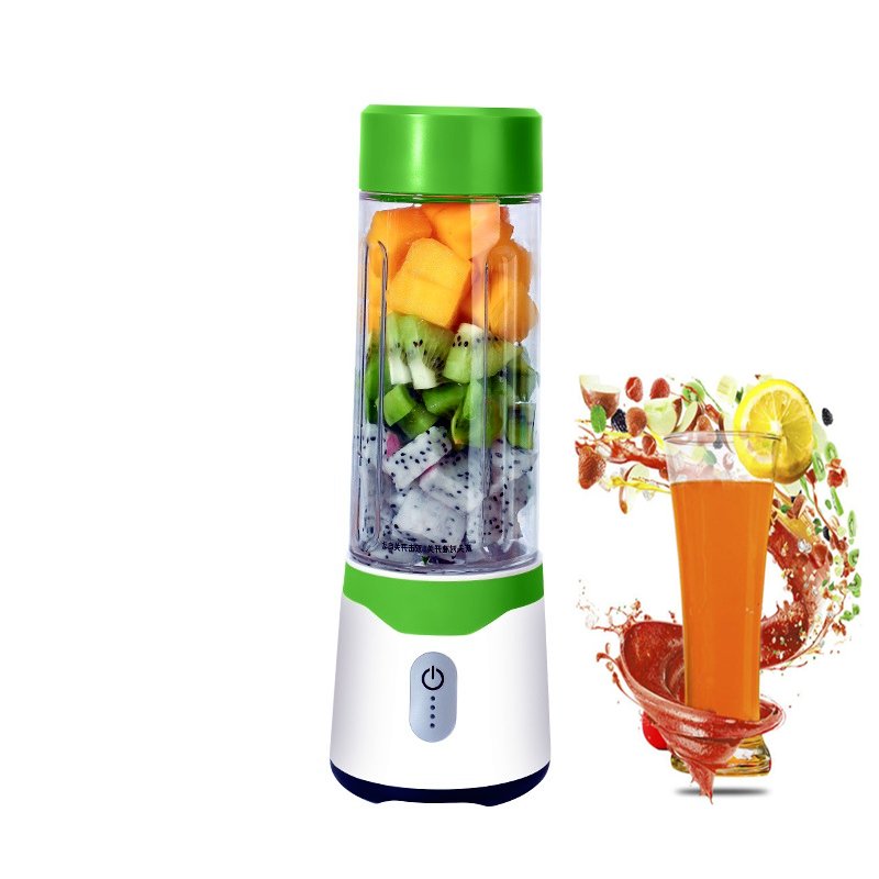 First Piece Special Price 6 blades usb portable mini hand fruit juice blender 500ml+350ml kitchen plastic coffee mixer bottle