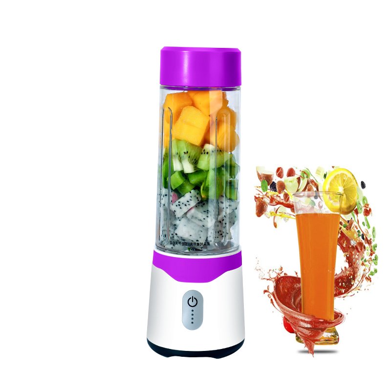 First Piece Special Price 6 blades usb portable mini hand fruit juice blender 500ml+350ml kitchen plastic coffee mixer bottle