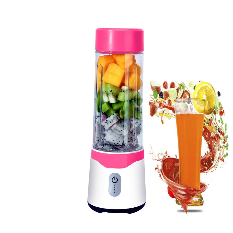 First Piece Special Price 6 blades usb portable mini hand fruit juice blender 500ml+350ml kitchen plastic coffee mixer bottle