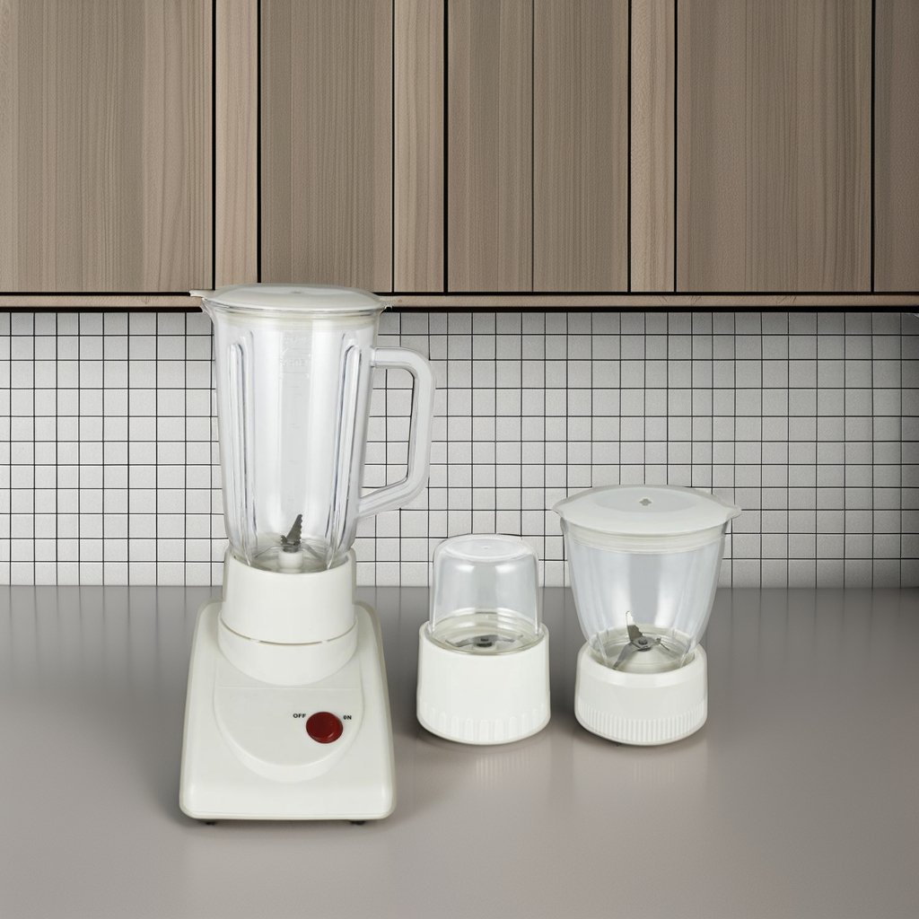 High Quality 1.0L Thicker Jar 1 Speed 3 in 1 Electric Blender With Chopper And Grinder