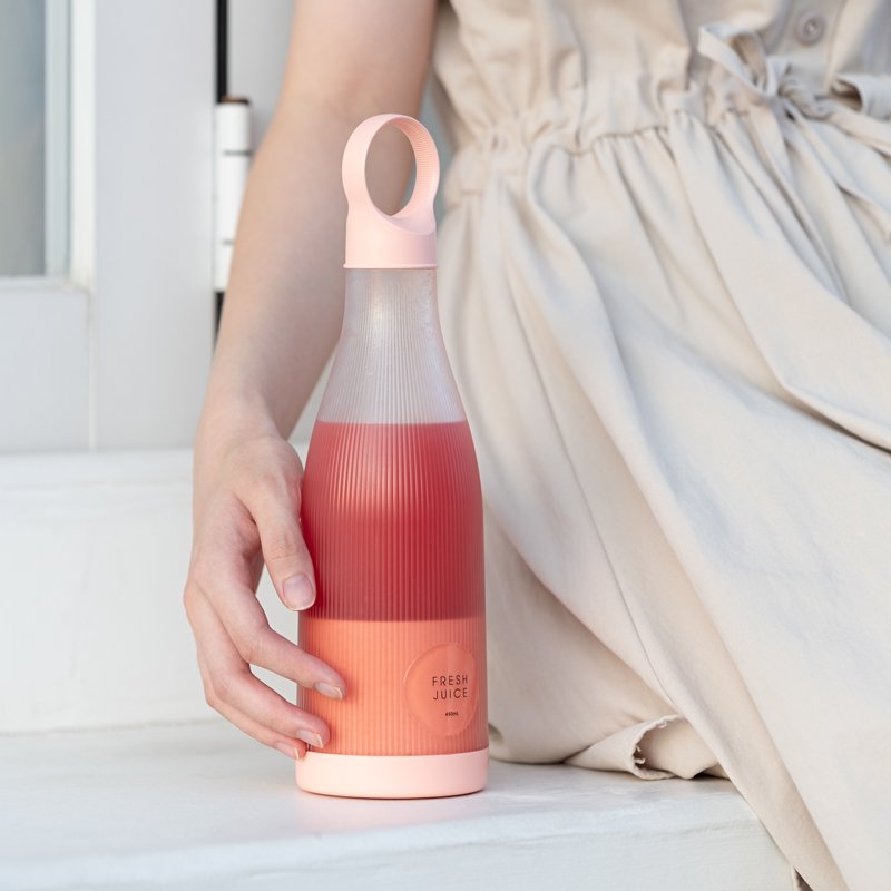 Custom Logo Fresh Juice Portable Blenders and Mini Fruit Smoothie Milkshake Mixer 450ML Bottle Blander Portatil Juicer