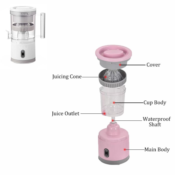 Extractor cold press portable juicers
