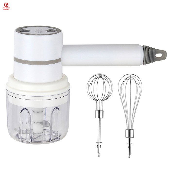 USB Rechargeable 3 Speed Portable Cordless Mixer Hand Blender Wireless Electric Mini Egg Beater Blender With Bowl