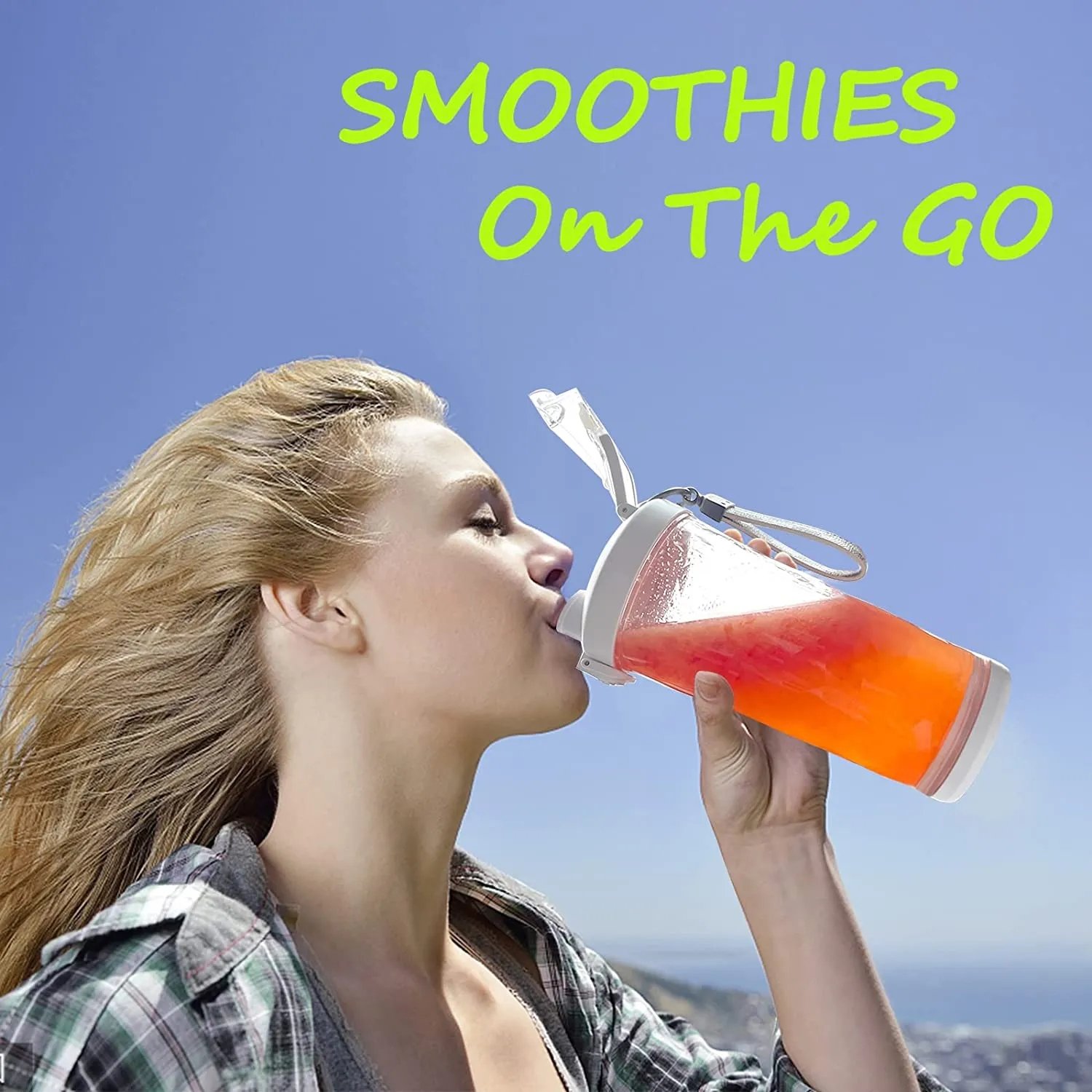 600ML Portable Blender Electric Juicer Fruit Mixers 4000mAh USB Rechargeable Smoothie Mini Blender Personal Juicer Colorful Cup