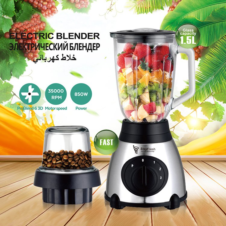 850W 35000RPM Professional Countertop Blender Smoothie Maker 2 In 1 Food Processor Blenders High Power Electric Blender