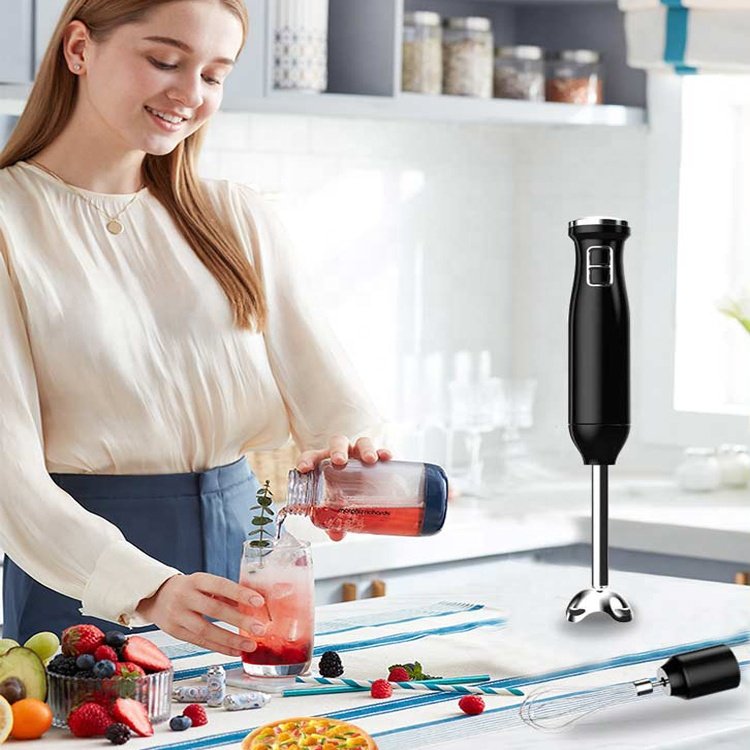 KUFU 5 In 1 Stainless Steel Stick Hand Mixer Professional Vegetable Chopper Fruit Stick Blenders For Household