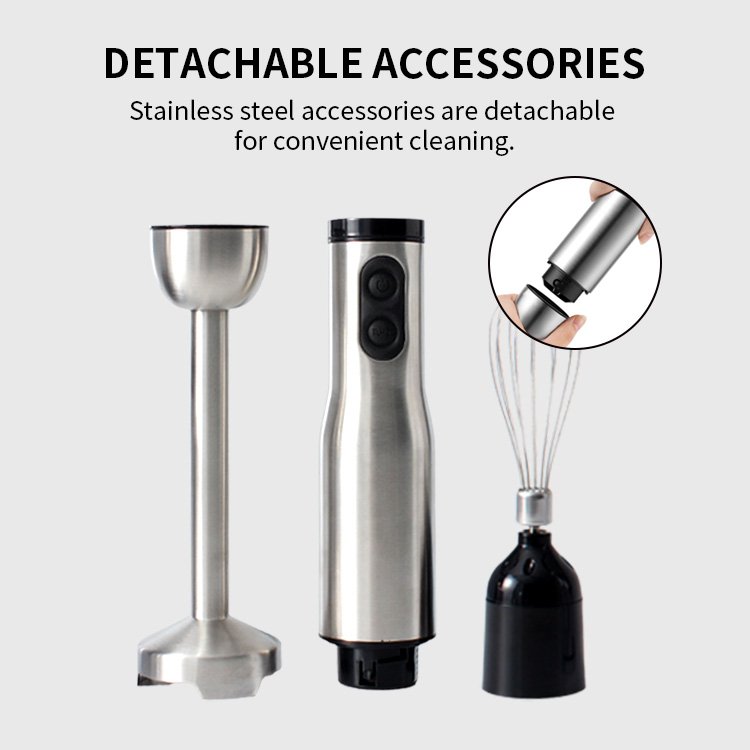1000W Powerful Stainless Steel Handheld Blender Stick Mixer with Egg Whisk 400ml Mixing Beaker Immersion Blender