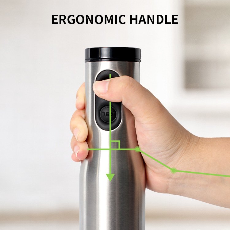 1000W Powerful Stainless Steel Handheld Blender Stick Mixer with Egg Whisk 400ml Mixing Beaker Immersion Blender