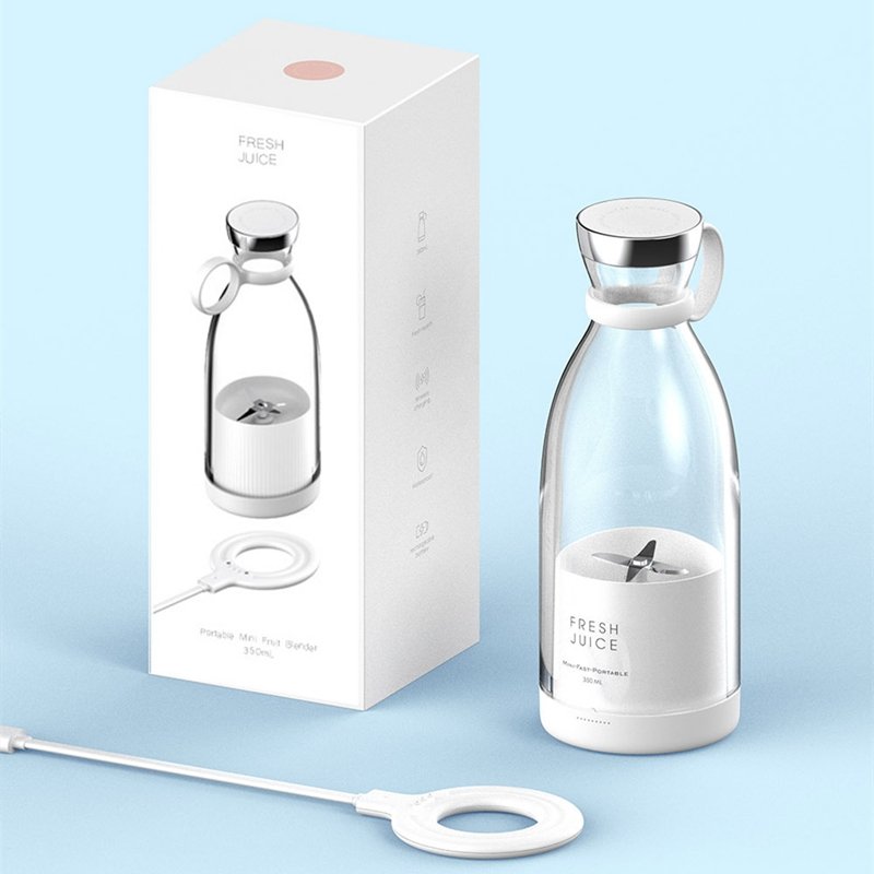 High Quality Portable Mini Juicer Blenders Stainless Steel Blade USB Power Source Self-Cleaning Function Juices Smoothies RV Use