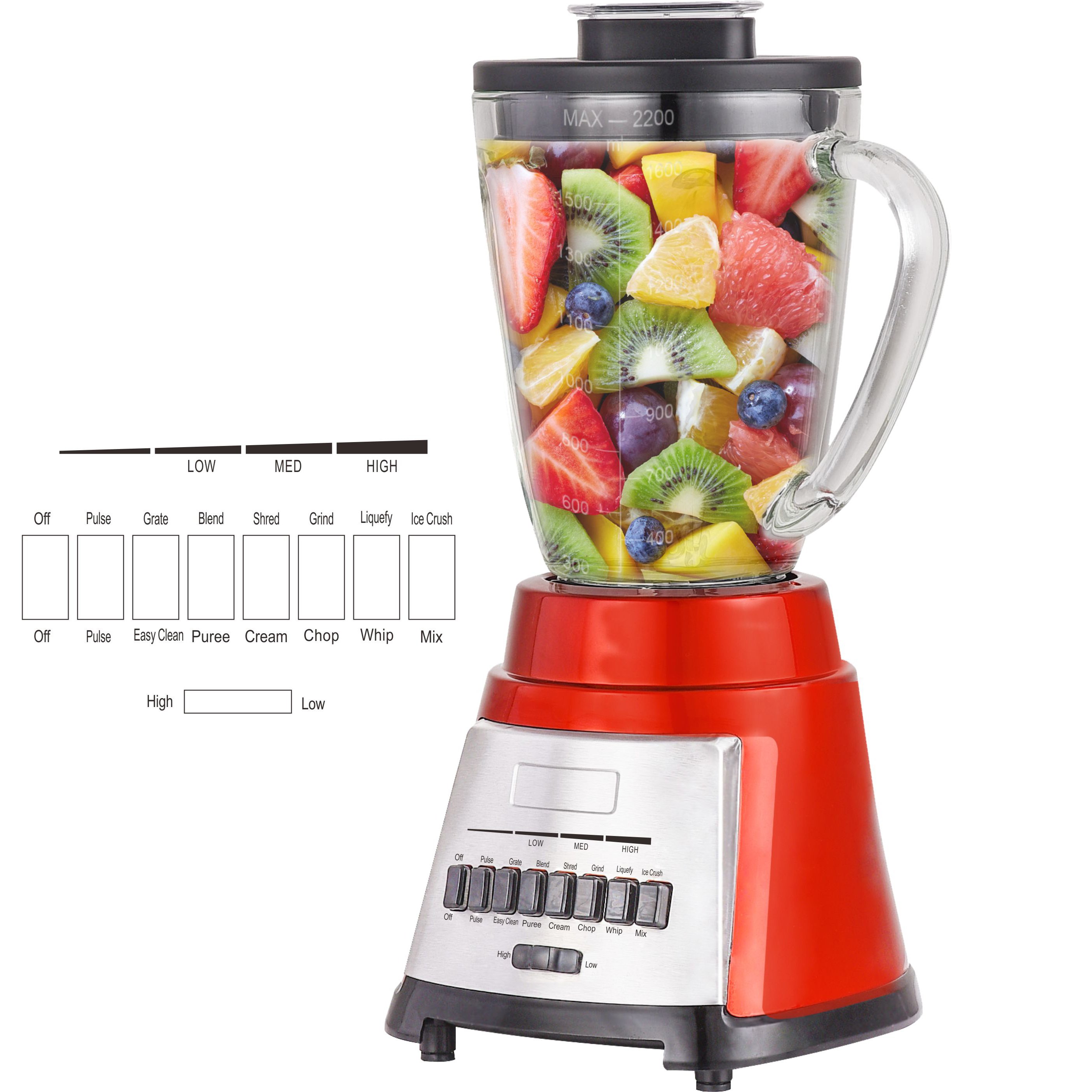 1000W powerful blender with TACT SWITCH