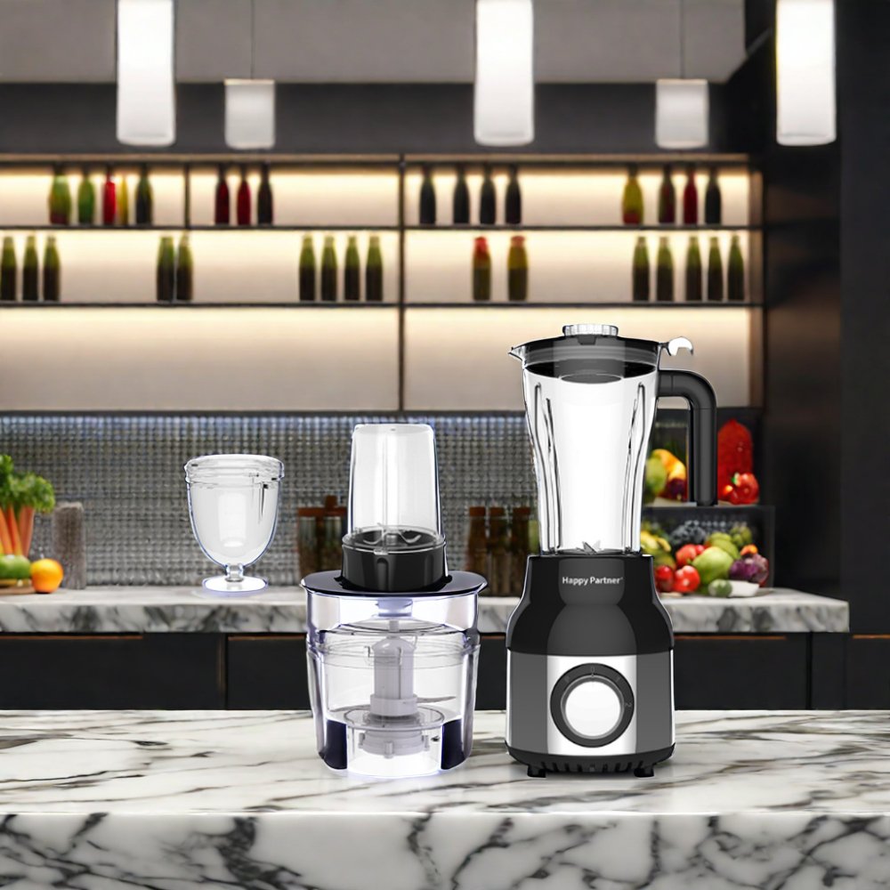 Happy Partner 6 in 1 Food Processor Multifunctional Blender and Fruit Juicer Versatile Kitchen Machine