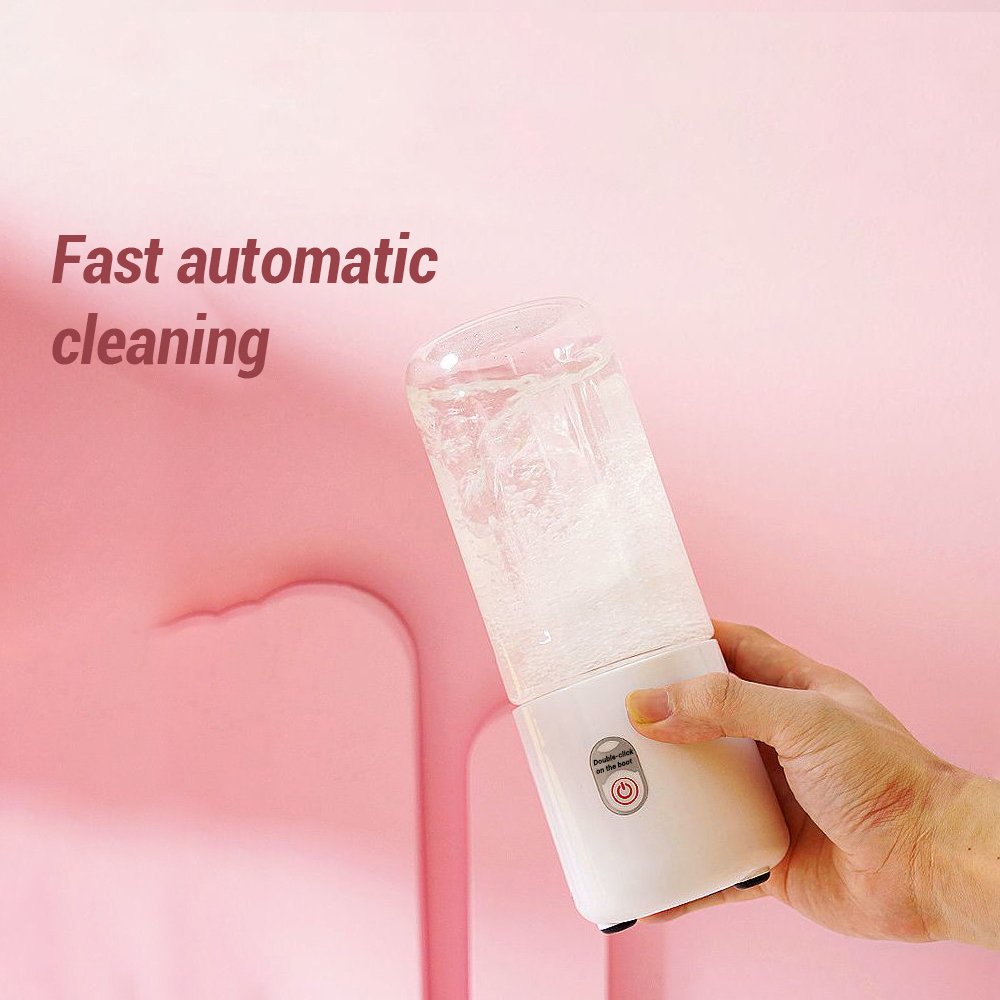 JR Personal Electric Mini Fruit Juice Bottle Blender Home USB Rechargeable 6 Blades Juicer Cup Machine Fruit Blender Mixer