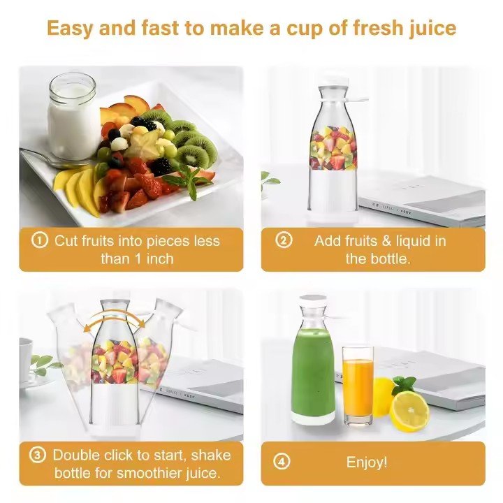Top Quality Mini Blender Wireless Charging Juice Extractor Machine For Outdoor Blenders