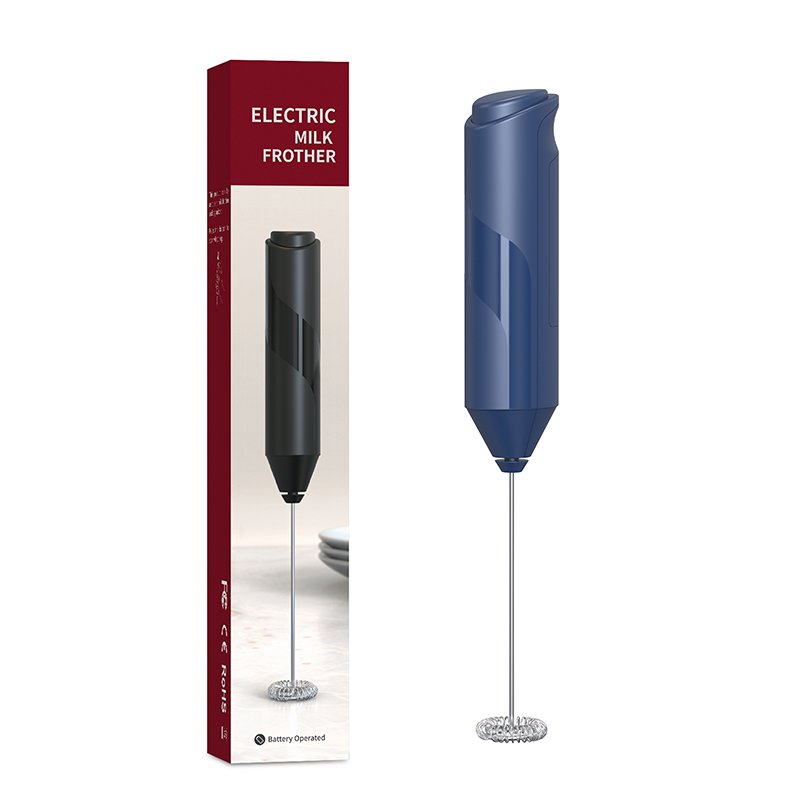 Portable Handheld Electric Milk Frother and Egg Beater Automatic Battery Operated Plastic Whisk Foam Maker Blender