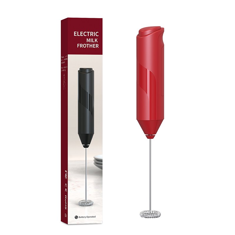 Portable Handheld Electric Milk Frother and Egg Beater Automatic Battery Operated Plastic Whisk Foam Maker Blender