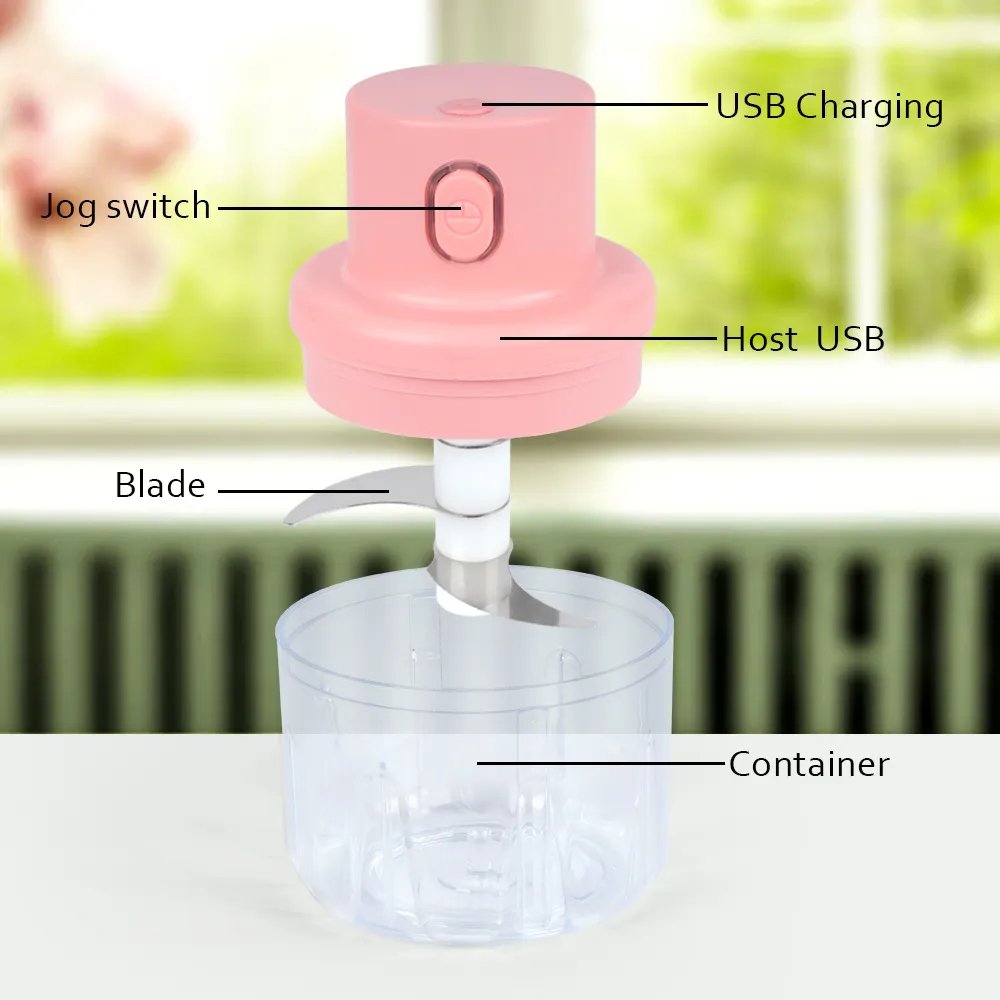 Usb Wireless Electric Mini Meat Grinders Slicers Food Crusher Automatic Vegetable E Chopper Garlic Blender