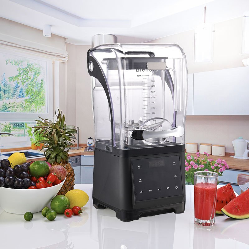 Heavy Duty Commercial Blender with Sound Cover Factory High Quality Power Blender Food Mixer Smoothie machine for milk tea shop