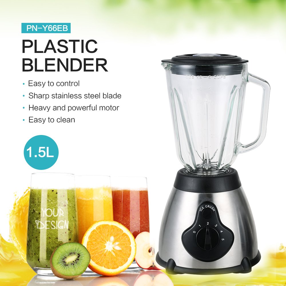 Pny66Eb New National Glass Jar Table Juicer Fruit Juice Food Blender With Metal