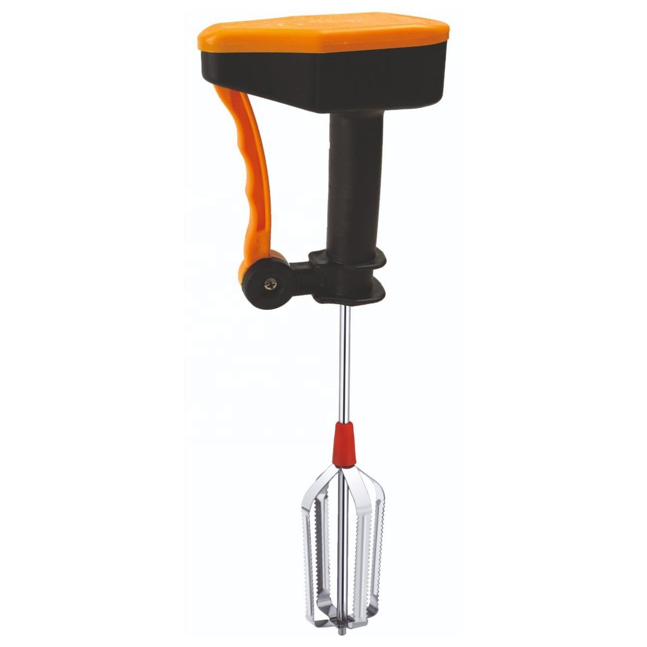 Food Grade Plastic Manual Hand Blender Power-Free Kitchen Tool for Beating Eggs for Outdoor Car Use German Operating Language