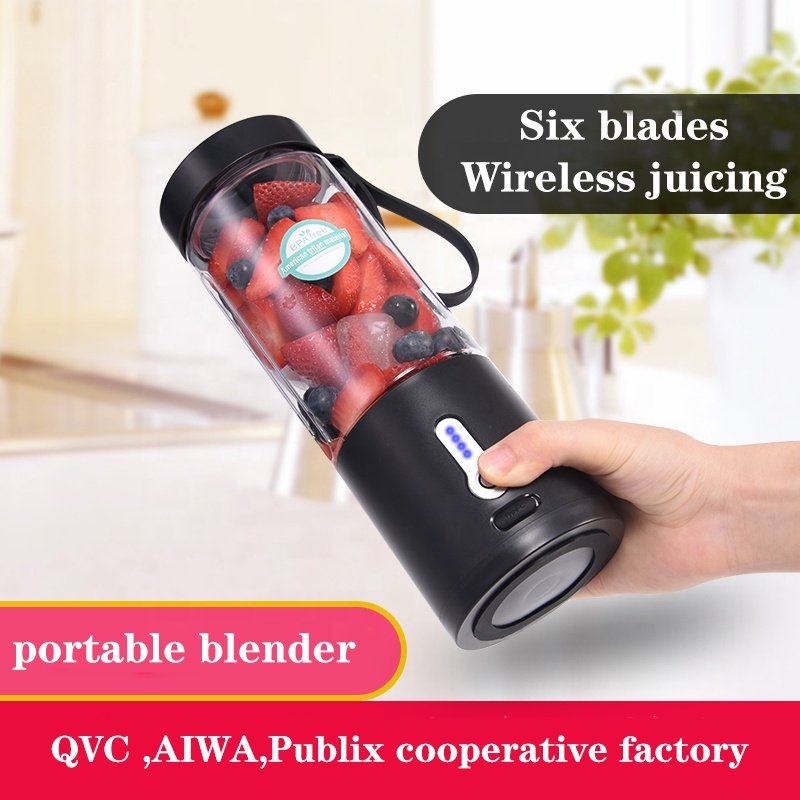Portable Blender 530ML Smoothie Juicer Blender Fruit Mixer Rechargeable USB Juicer Cup