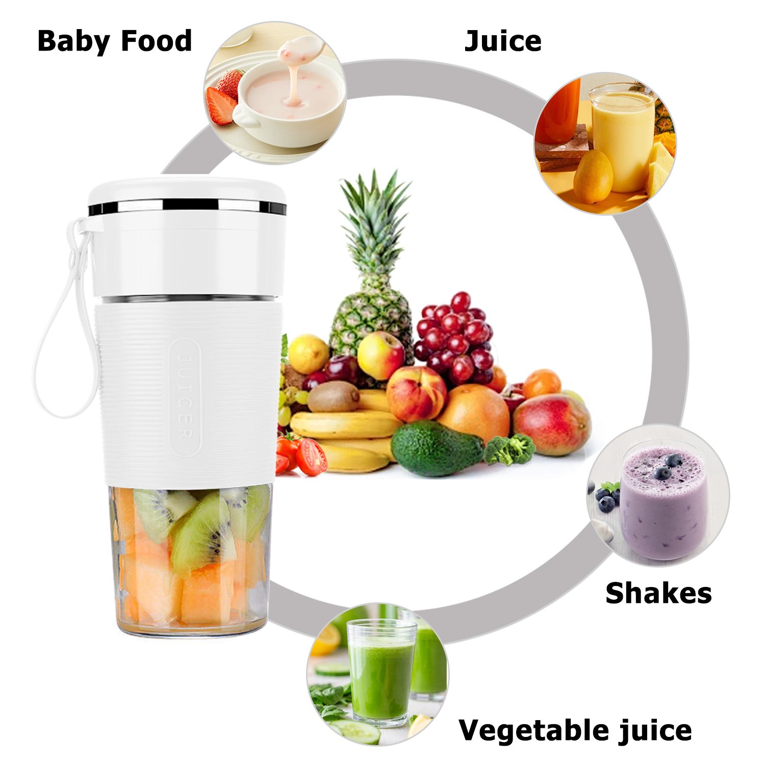 Hot-selling household portable mixer juicer food grade plastic bottle fruit vegetable Blender