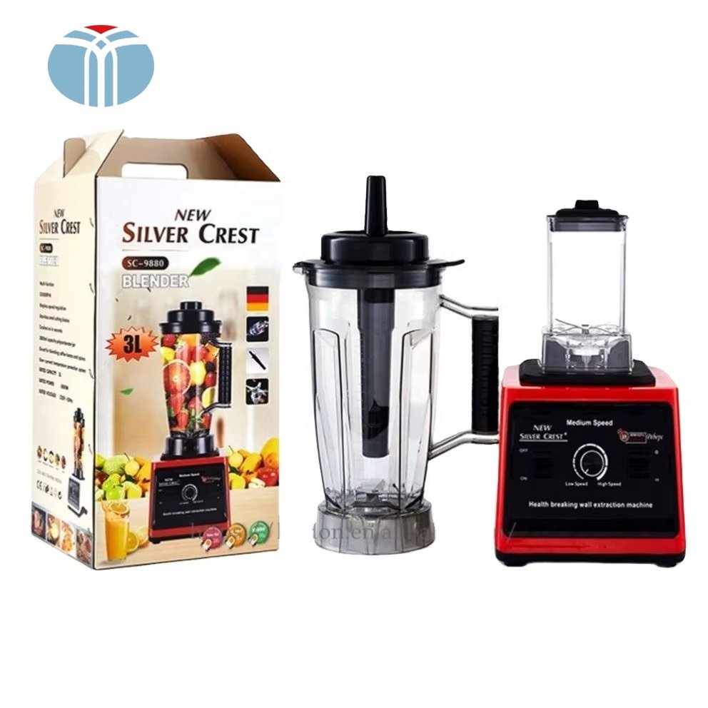 9525 High-speed Commercial Silver Blenders 8000W Double Cup Food Processor Professional Multifunctional Heavy Duty Kitchen Mixer