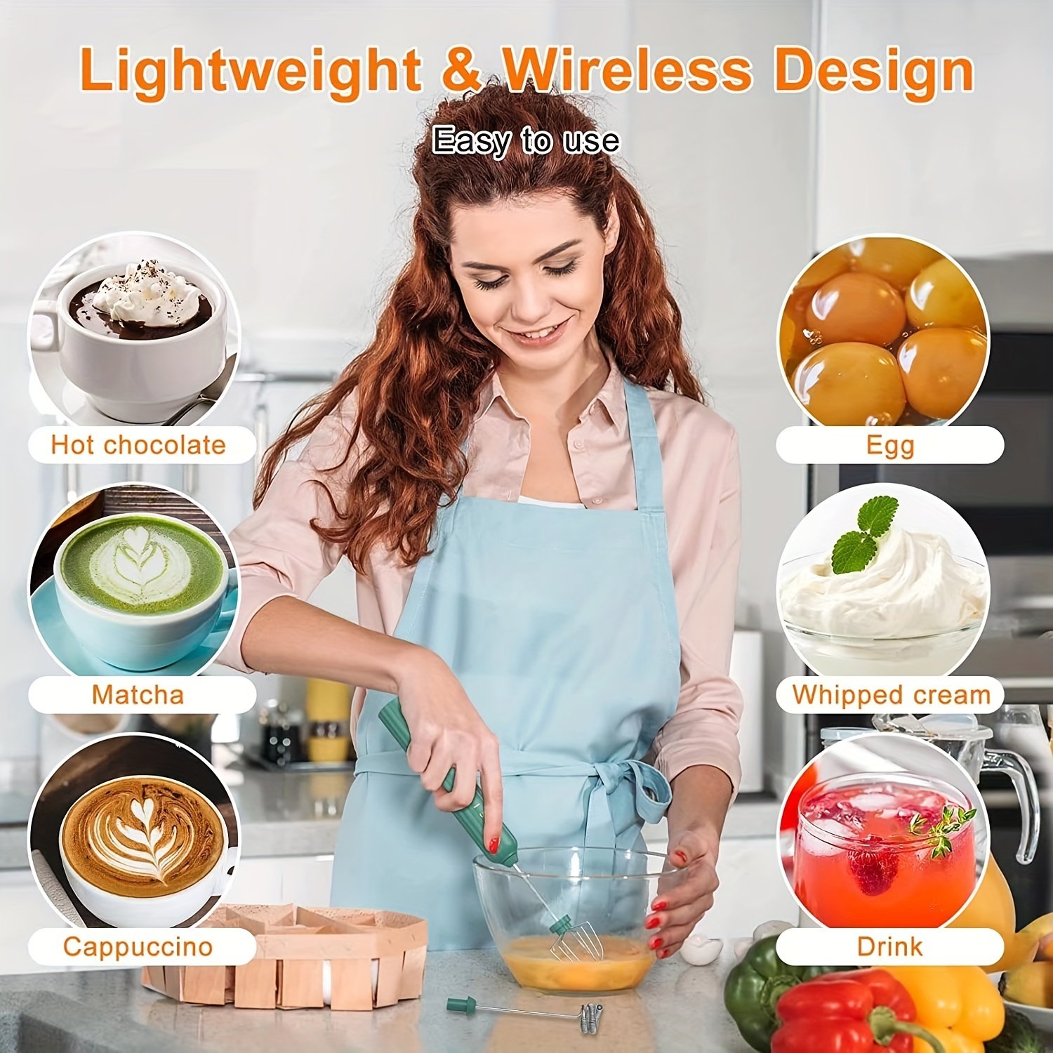 kitchen gadgets coffee tools Low Price Manual Hand Blender Hand Mini Mixer Set Hand Blender Stick Portable Milk Frother