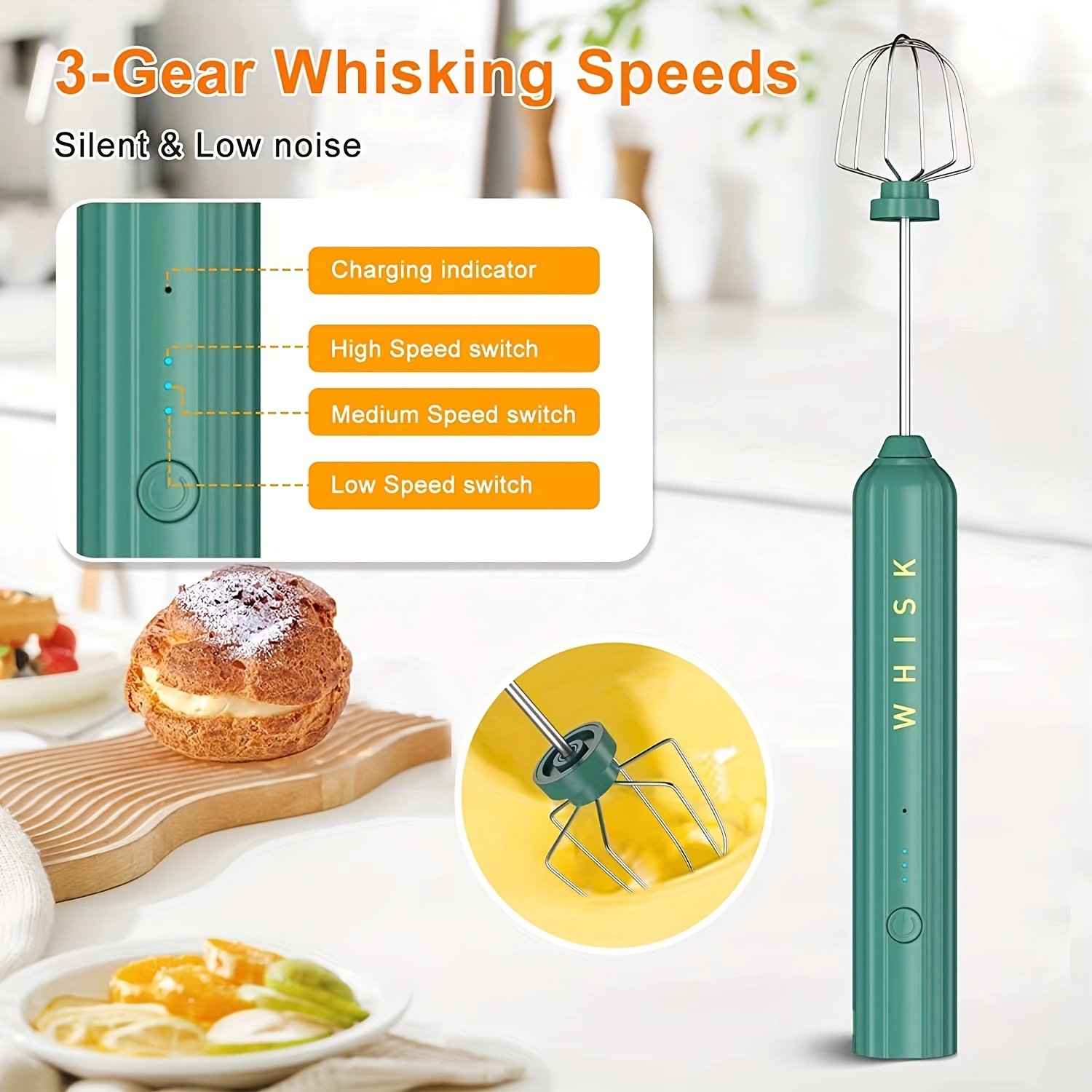 kitchen gadgets coffee tools Low Price Manual Hand Blender Hand Mini Mixer Set Hand Blender Stick Portable Milk Frother