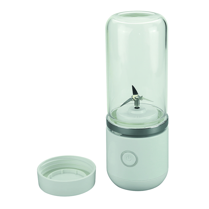 Outdoor Fresh Juicer 380ml Glass 4 Blades USB Rechargeable Personal Smoothie Mini Blender Portable Blender